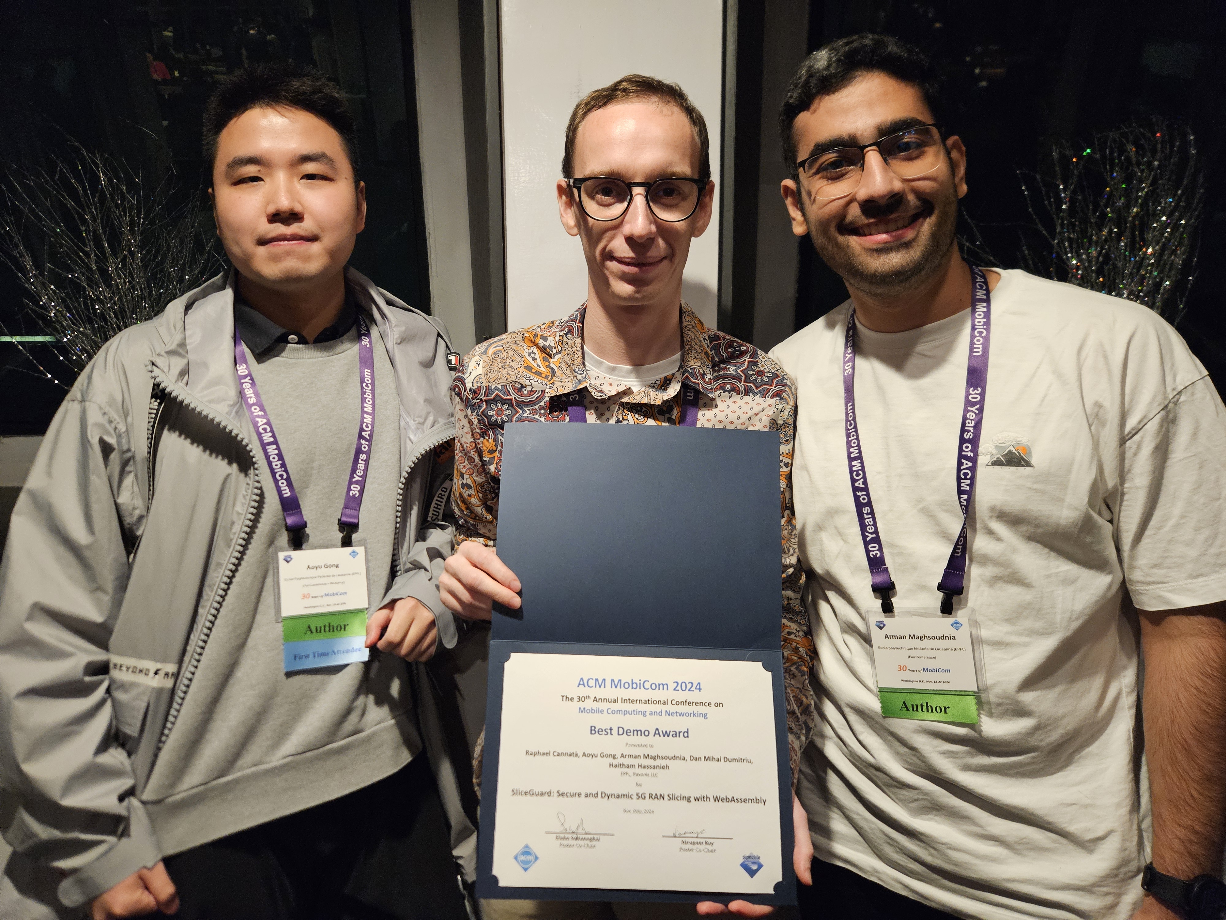 MobiCom 2024 Best Demo Award